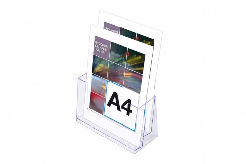 Leaflet holder A4, two tier