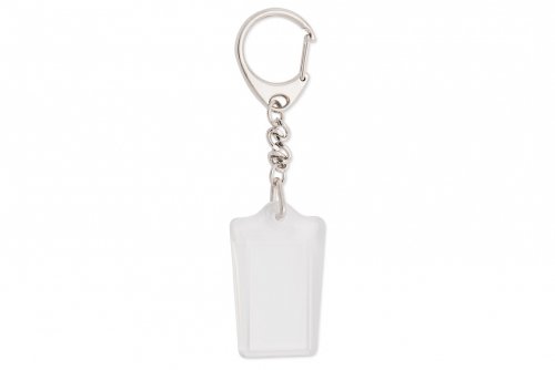Key ring in plastic, standard without print with carabiner