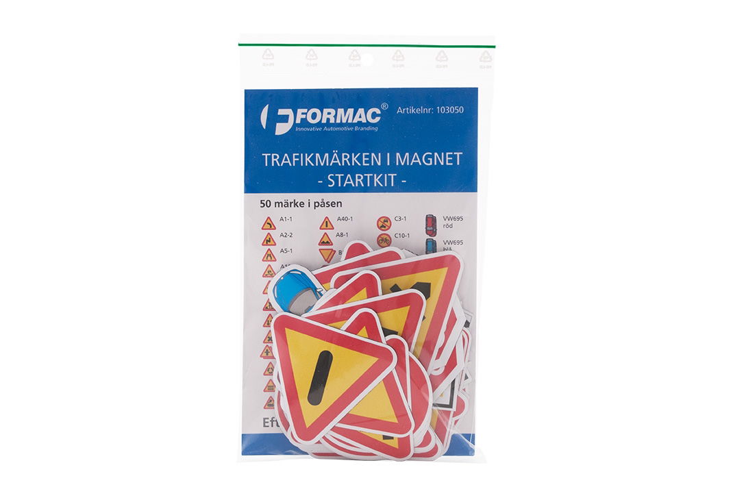 Trafikmärken i magnet - startkit